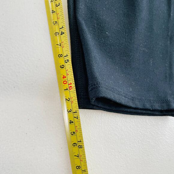 Fila Black White Marble Trim Athletic Crop Stretch Yoga Capri Leggings Pants M - Picture 8 of 11